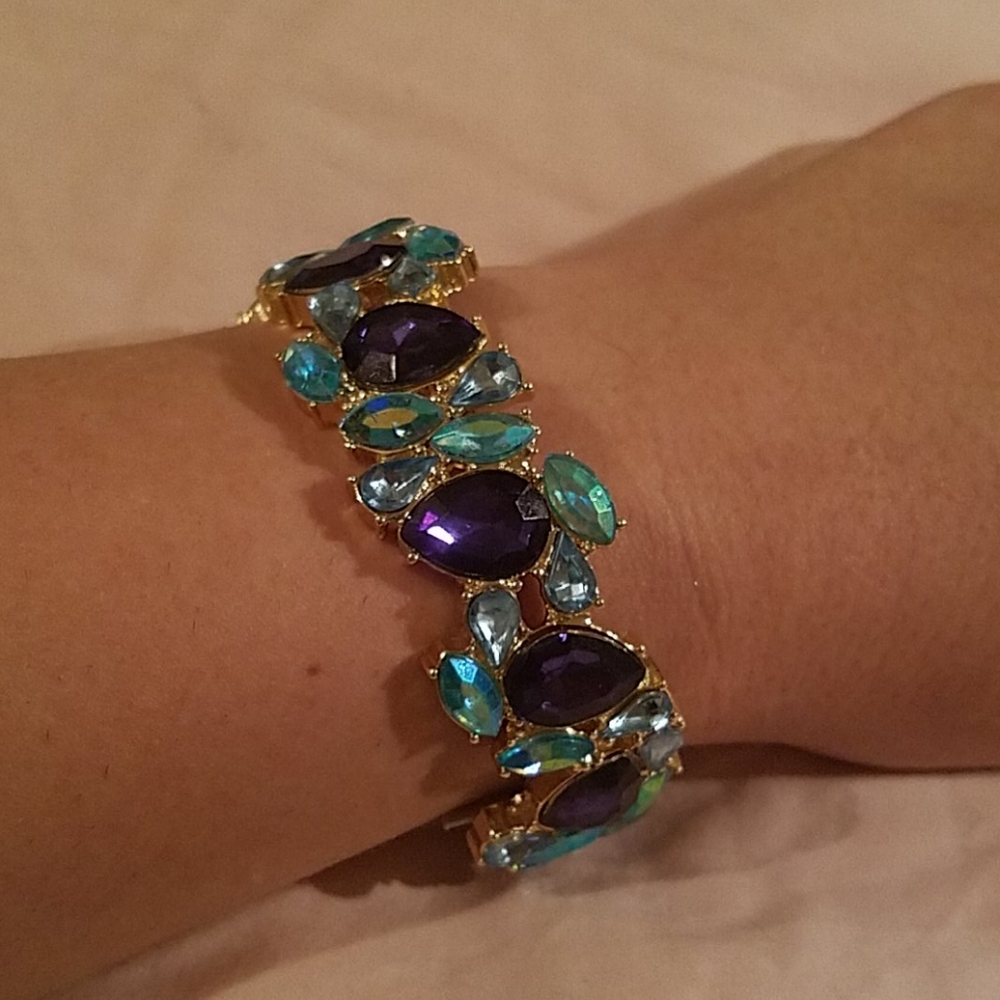 Charming Charlie NWT Blue and Gold Fashion Bracelet